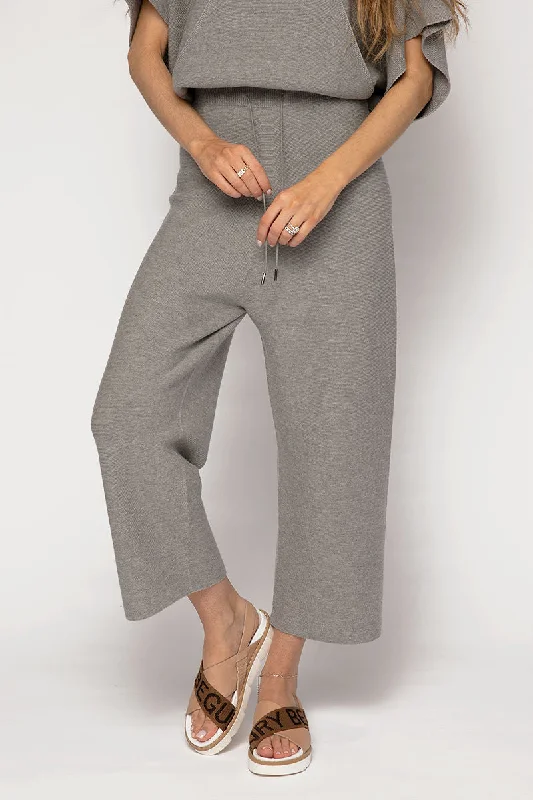 Bottoms in green-Wide Leg Track Pants in Grey