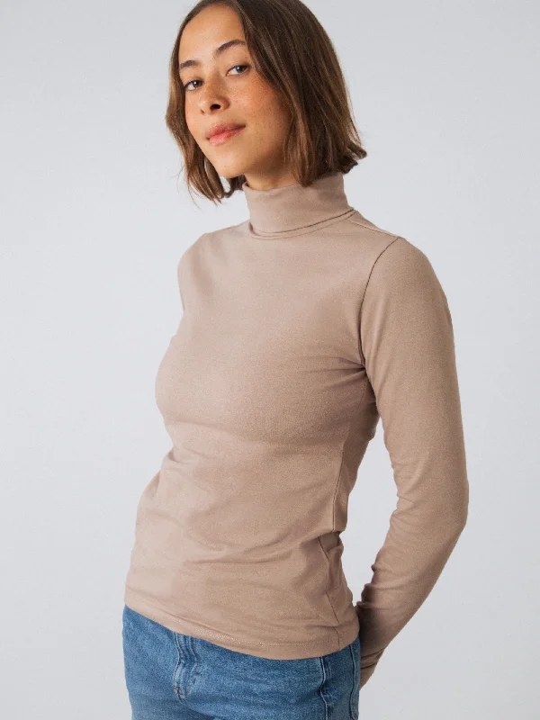 Women's Clothing cozy night-Jersey Turtleneck