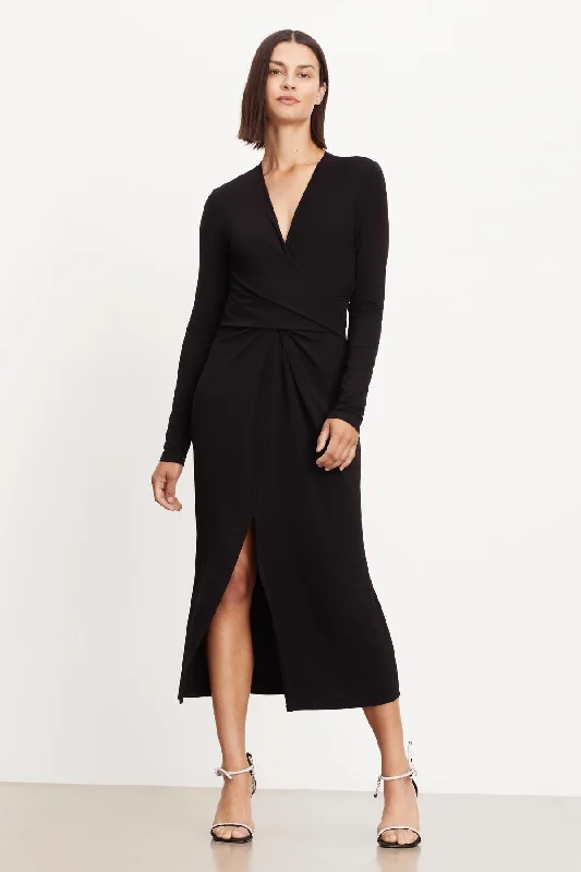 Dresses for stargazing-ELIANA WRAP MIDI DRESS