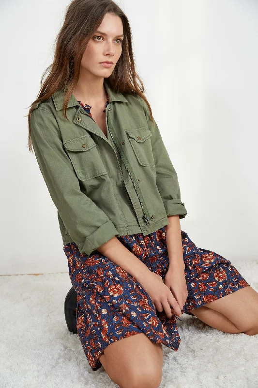 Jackets for heat-DIXIE CROPPED ARMY JACKET