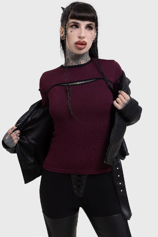 Top business ideas for 2025-Abyssal Elegy Knitted Top