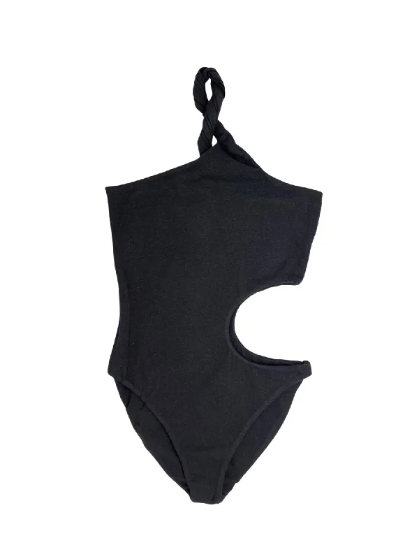 Swimwear for boats-Swirl One Piece Swimsuit - Black