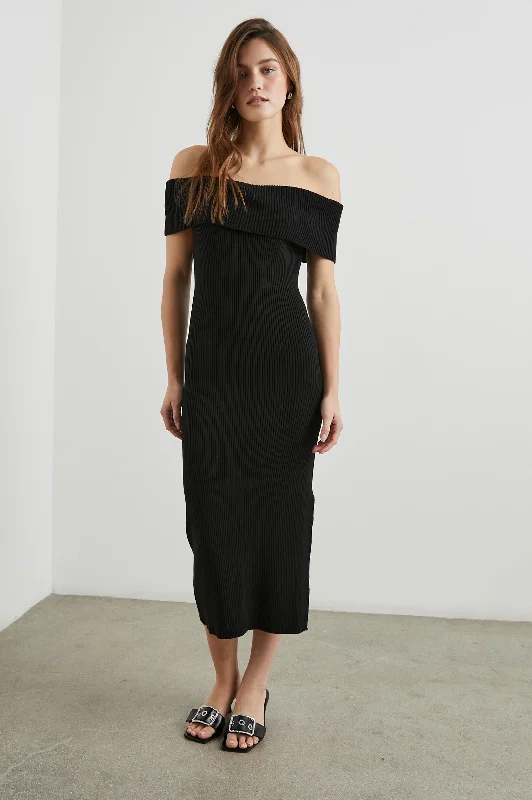 Dresses for dry seasons-ANAYA DRESS - BLACK