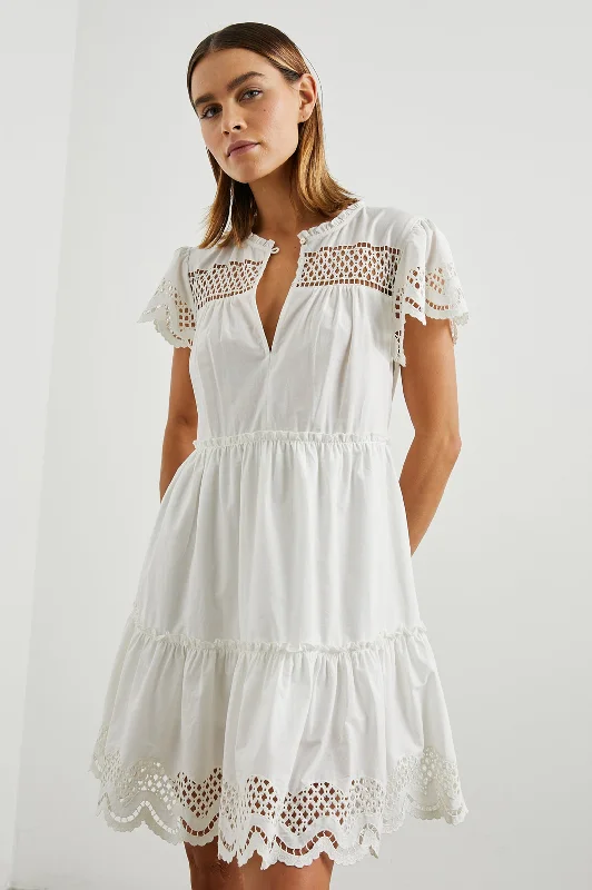 Dresses for date night-LETTIE DRESS - WHITE