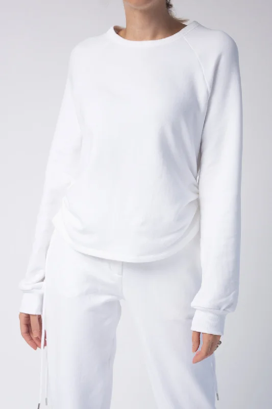 Hoodies & Sweatshirts all purpose-Drawcord Sweatshirt in White