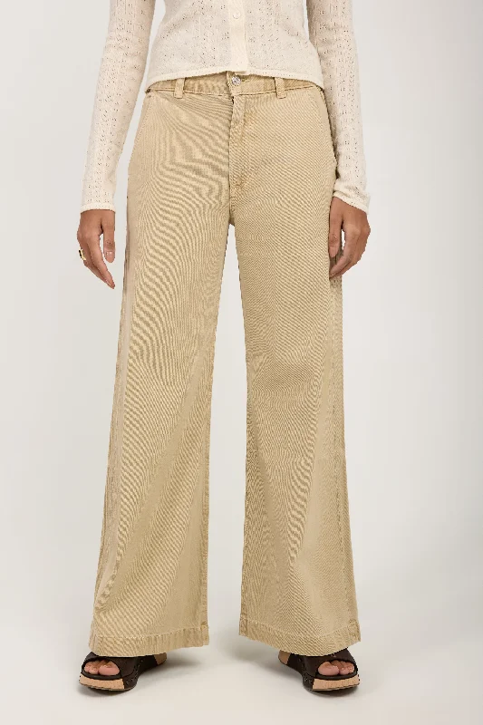 Bottoms for petites in indigo-Beverly Trouser Jean in Taos Sand