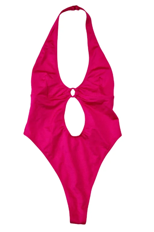 Swimwear for shiny finish-Savage x Fenty - Pink Sheen One Piece