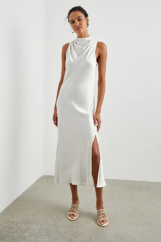 Dresses for charity events-SOLANA DRESS - IVORY