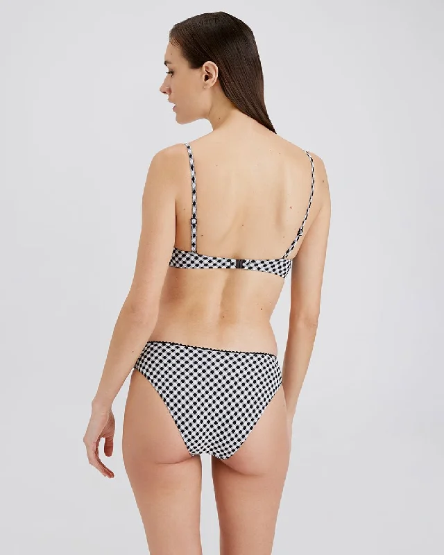 Swimwear for cool fabric-Solid & Striped The Daphne Bottom / Baby Dot Gingham