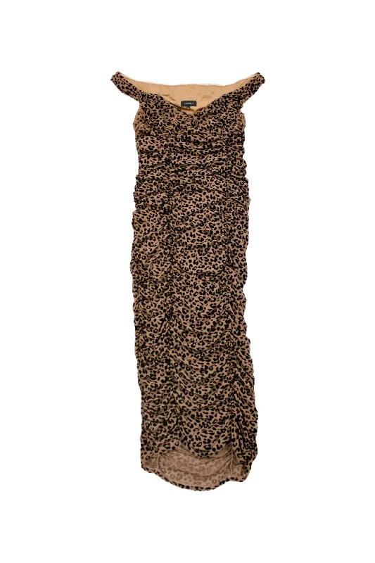 Dresses for limited offers-Majorelle - Leopard Mesh Dress