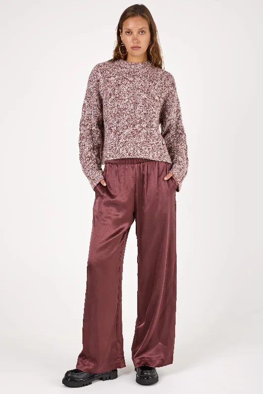 Bottoms for dynamic style-Brynn Silk Pull On Wide Leg Pant in Cimarron