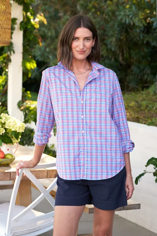 Women's Clothing essentials-Frank and Eileen "Eileen" Button Up in Pink, Blue, White Plaid