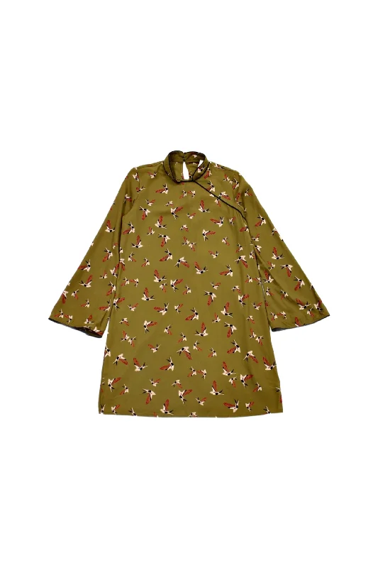 Dresses for summer ceremonies-Souvenir - Bird Print Dress