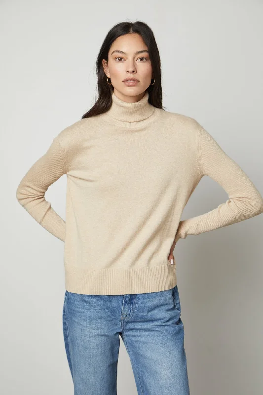 Sweaters in tide-SALLY MOCK NECK SWEATER