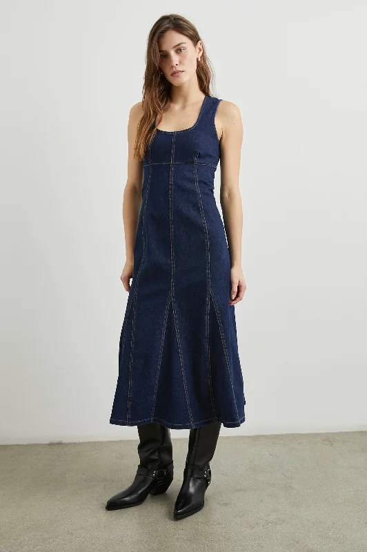 Dresses for St. Patrick’s Day-MINNA DRESS - RINSE INDIGO