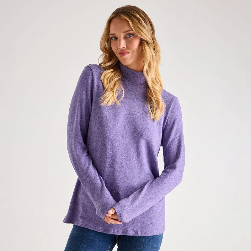 Tips for growing roses-Ladies Brushed Marl Turtle Neck Top