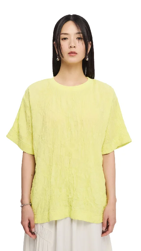 Women's Clothing cotton-Ultra-Large Pleated Tee