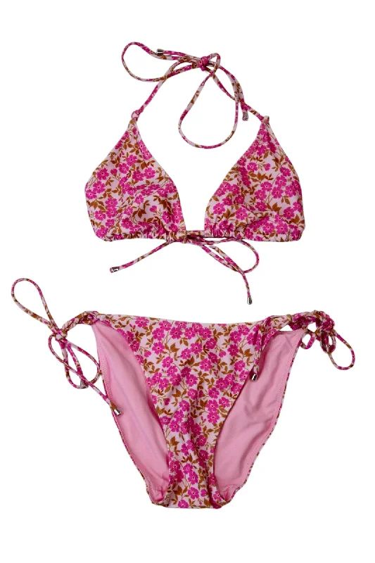 Swimwear for all vibes-Daze Days - Pink Floral Bikini Set