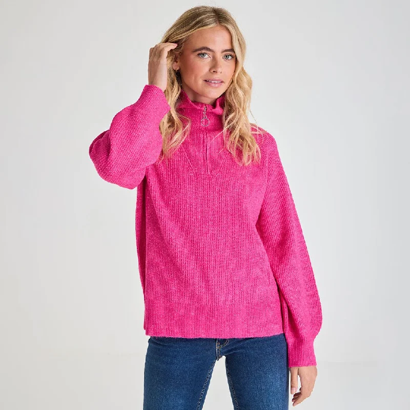 Sweaters for luaus-Ladies 1/4 Zip Jumper