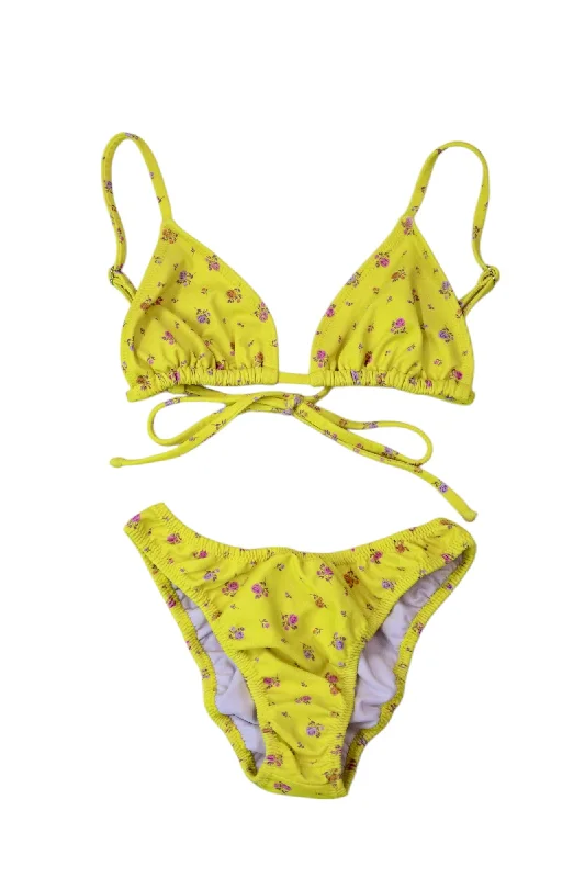 Swimwear for all trends-Loleia - Yellow Small Floral Bikini