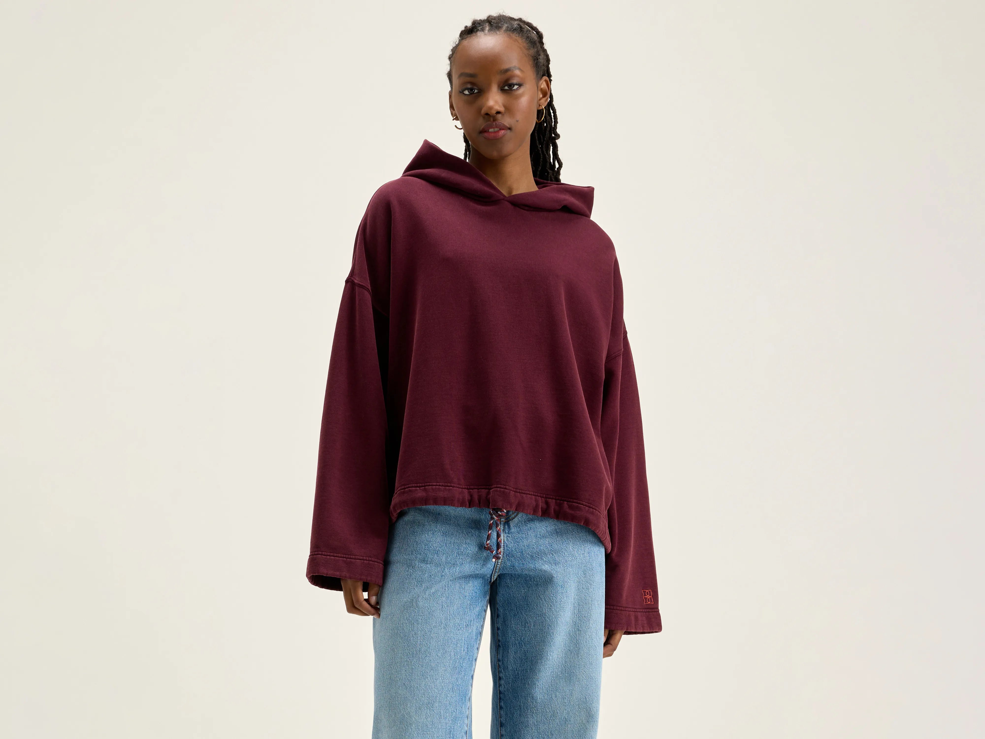 Hoodies & Sweatshirts cold weather-Cate hoodie (242 / W / WINE)