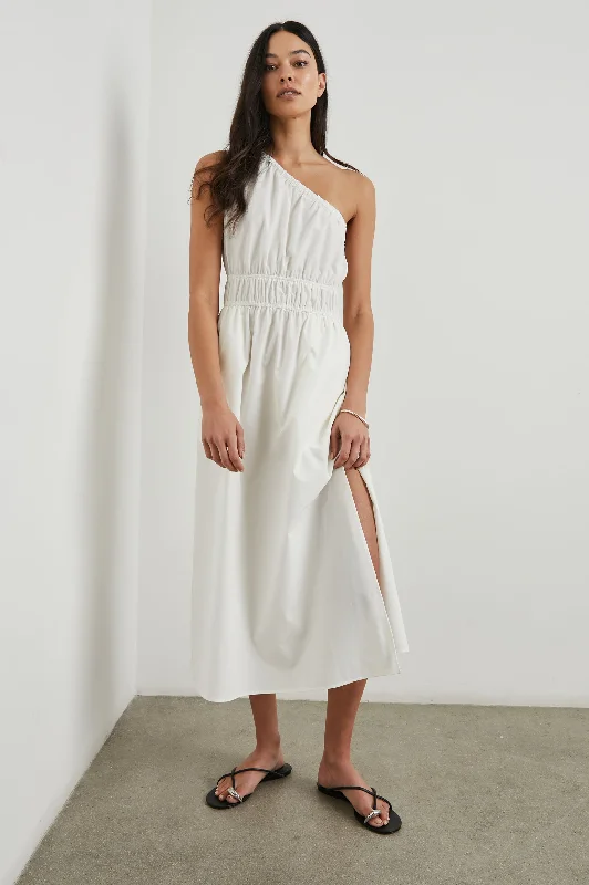 Dresses for outdoor weddings-SELANI DRESS - WHITE