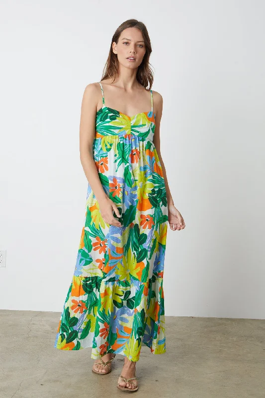 Dresses with geometric patterns-KAYLA PRINTED MAXI DRESS