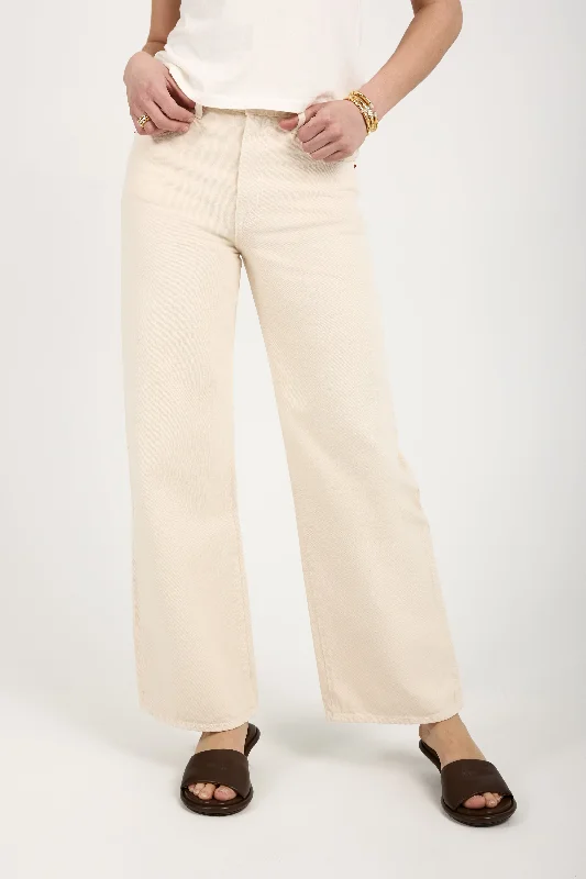 Bottoms for smooth fit-Grace High Rise Jean in Ecru