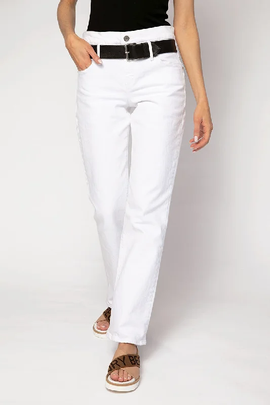 Bottoms with embroidery-Dexter Jeans in White