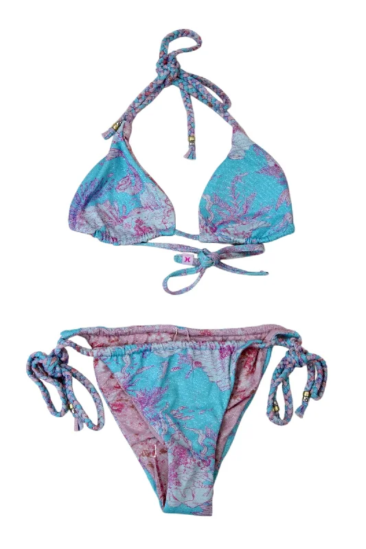 Swimwear for fitness theme-Love Shack Fancy x Hurley - Reversible Glitter Bikini