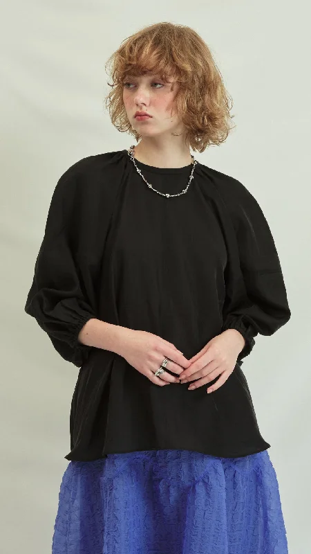 Women's Clothing muted-Puff Sleeve Shirt