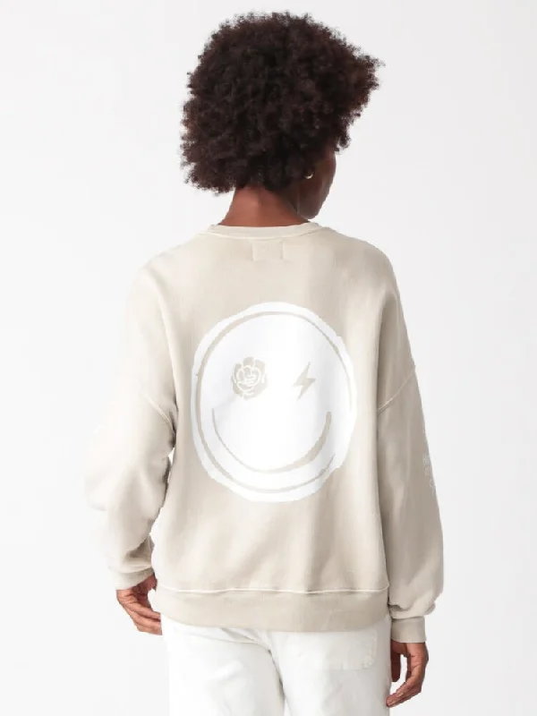 Hoodies & Sweatshirts anti odor-Electric & Rose Atlas Good Vybes Sweatshirt / Sand & Cloud