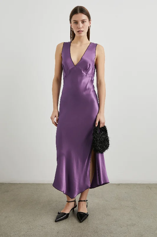 Dresses for beach ceremonies-MONIQUE DRESS - AMETHYST