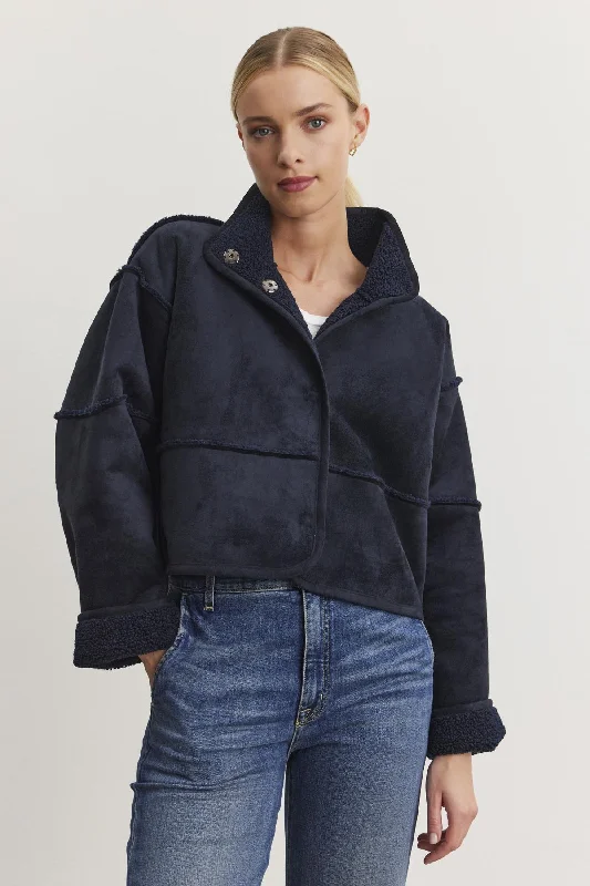 Jackets for minimalist-KELLY LUXE SHERPA REVERSIBLE JACKET