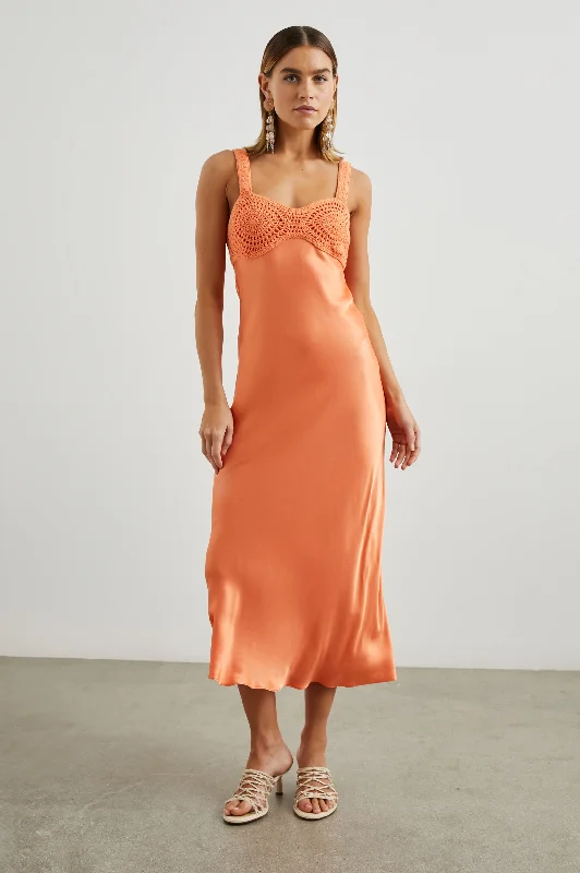 Dresses for evening-LAURA DRESS - PAPAYA