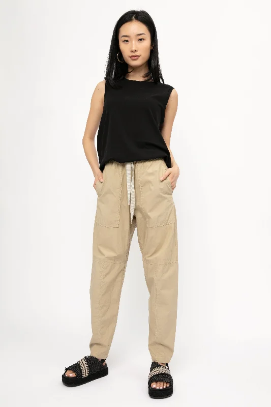 Bottoms with gathered hem-Trouser Pant in Bamboo