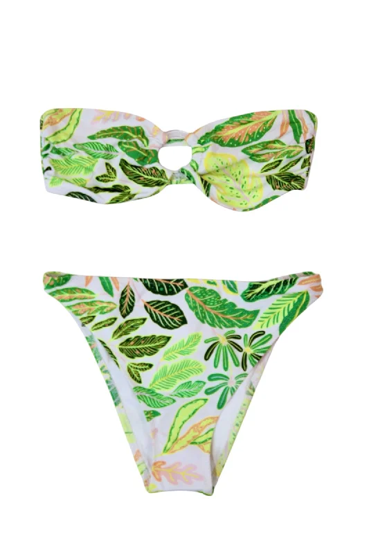 Swimwear for versatility theme-Solid & Striped - Leaf Bikini Set