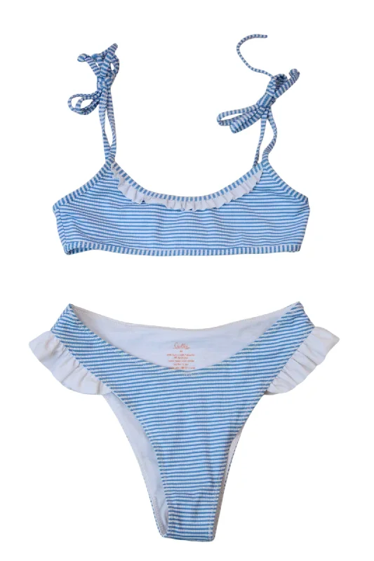 Swimwear tankini-Lolli Swim - Striped Ruffle Bikini