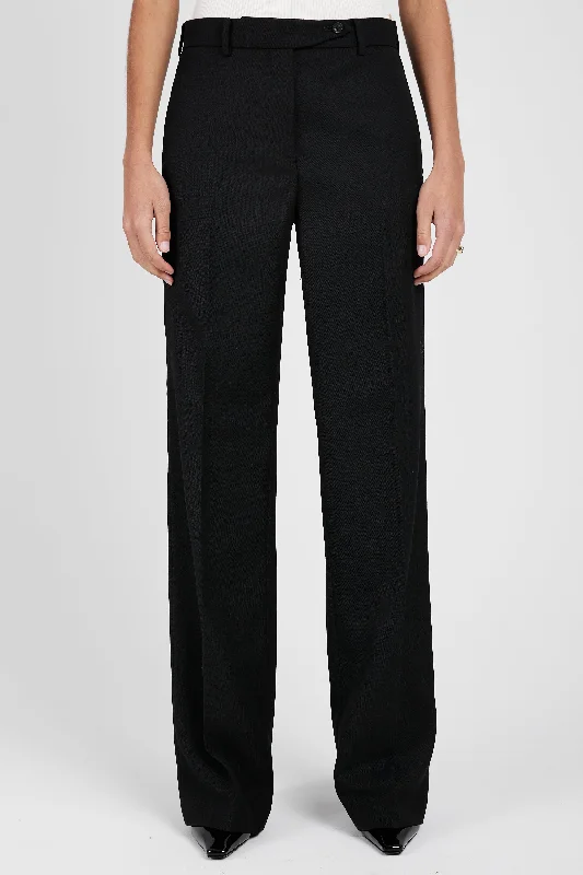 Bottoms for unique style-Woven Trouser Pant in Black