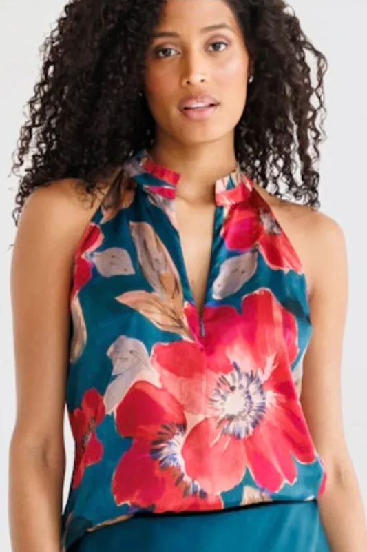 Women's Clothing award show-Go Silk Go Halter Tank South Pacific