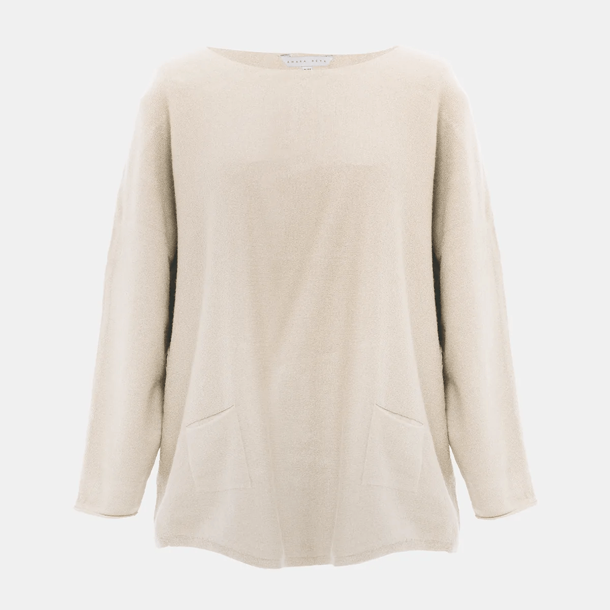 Sweaters for networking-Ladies Ecru Batwing Jumper