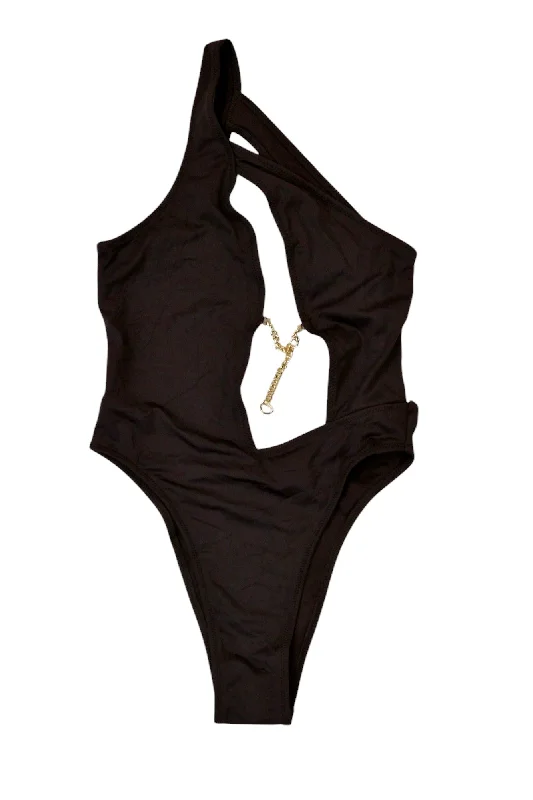 Swimwear yellow-Four Three Seven - Chain Detail One Piece