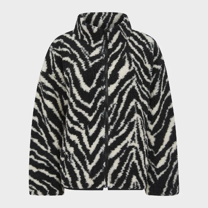 Jackets with toggle-closure-Ladies Zebra Zip Jacket