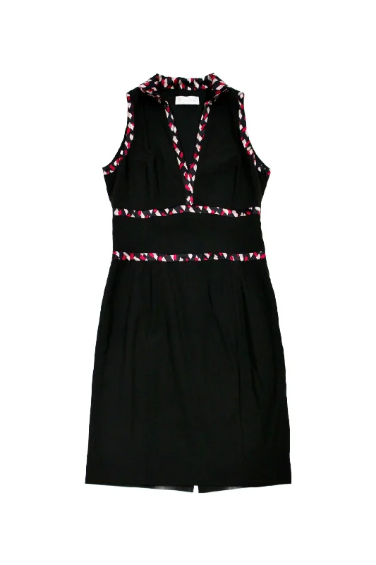 Dresses for African prints-Missioni - Contrast Trim Dress