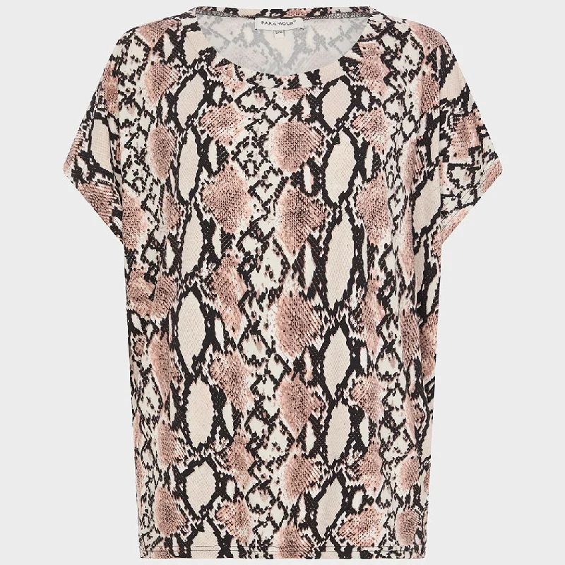 Cheap international flight booking tips-Ladies Snake Printed Top