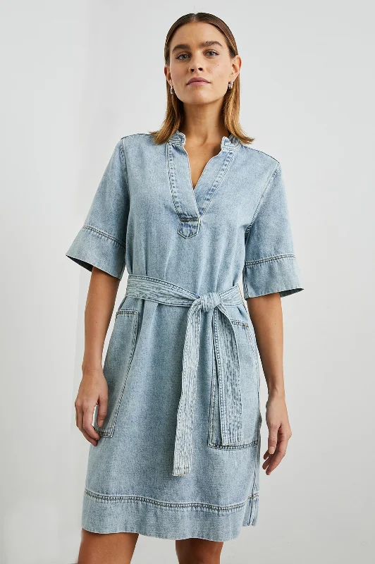 Dresses for ankle length-CHANCEY DRESS - FADED INDIGO