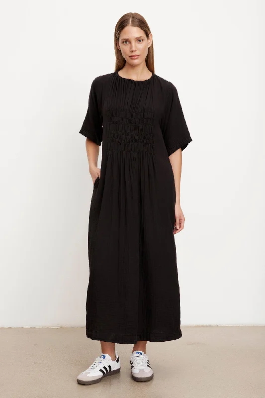 Dresses for dinner parties-ASHLEIGH COTTON GAUZE MAXI DRESS