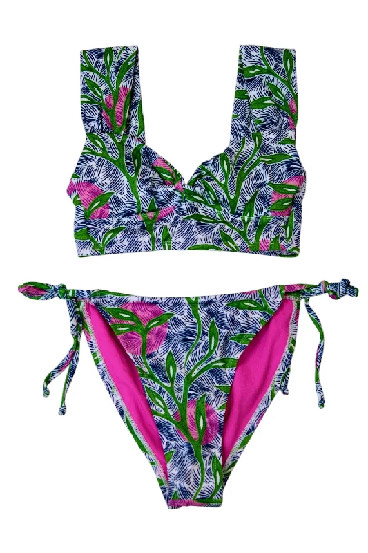 Swimwear for all fabrics-Liberty & Justice - Leaf Print Bikini Set