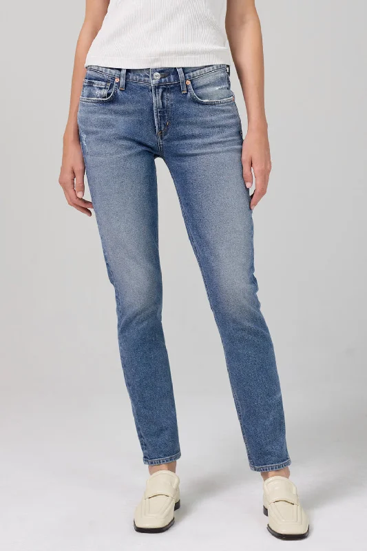 Bottoms in flint-Inga Low Rise Skinny Jean in Lillet