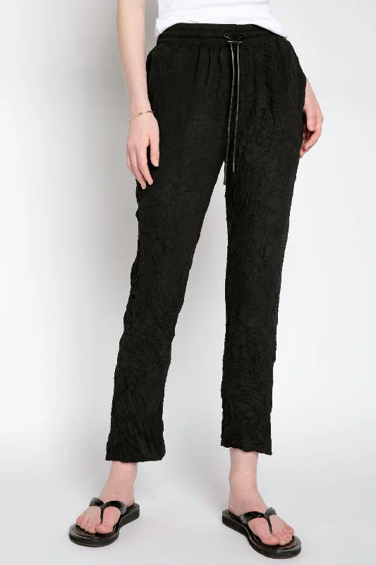 Bottoms for trendy style-Fiona Pant in Black Crinkle